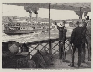 The Nile Expedition for the Relief of General Gordon, the Black Watch Cheering Lord Wolseley on the Nile